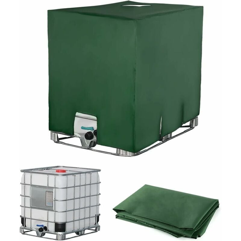 foto del prodotto cyslmuk copertura per serbatoio ibc 1000l, copertura per serbatoio, copertura antipolvere uv, copertura per serbatoio 116 x 100 x 120 cm, verde 