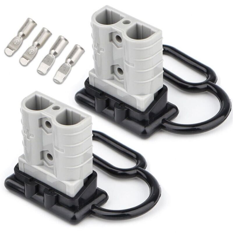 foto del prodotto cyslmuk coppia di connettori per batteria calibro 6 10 da 50 a, connettori anderson per batteria a sgancio rapido
