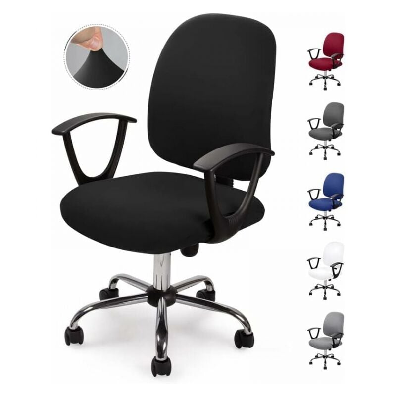 foto del prodotto cyslmuk coprisedia da ufficio nero coprisedia rimovibile universale moderno stile semplicit coprisedia rotante per sedia da ufficio sedia girevole