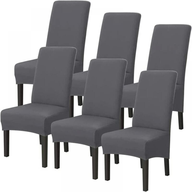 foto del prodotto cyslmuk coprisedia elasticizzato universale grigio all inclusive, coprisedia elasticizzato universale, set di 6 pezzi moderno