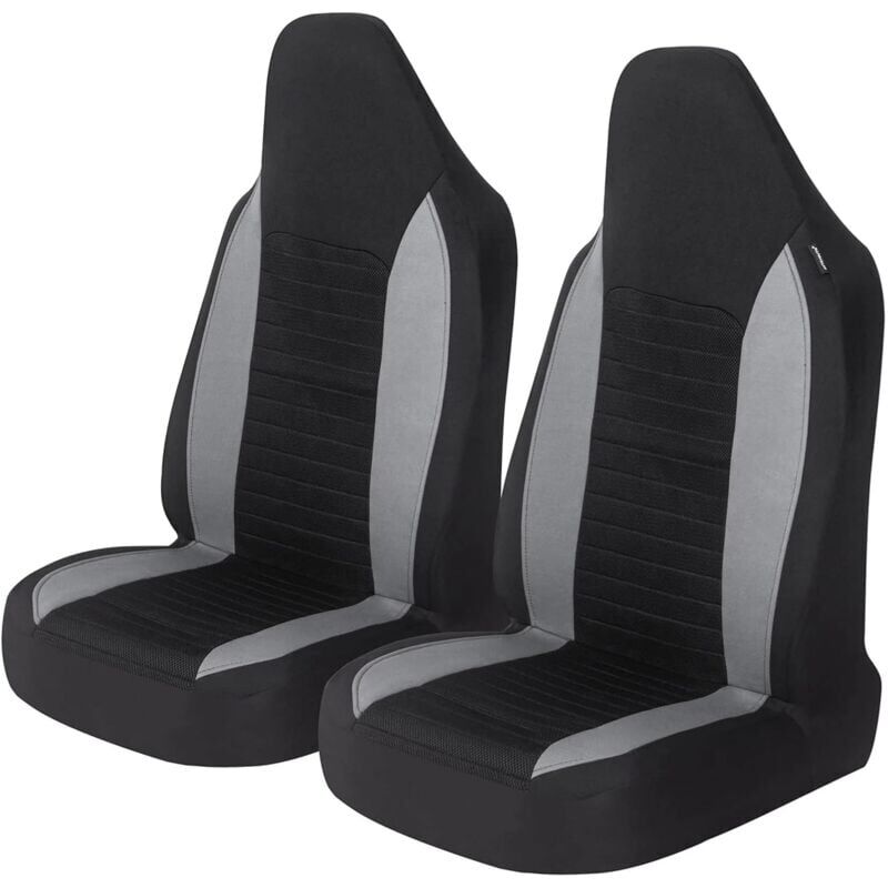 foto del prodotto cyslmuk coprisedili anteriori per auto, 2 pezzi protezioni universali per sedili auto per auto, camion, suv, grigio ymyny