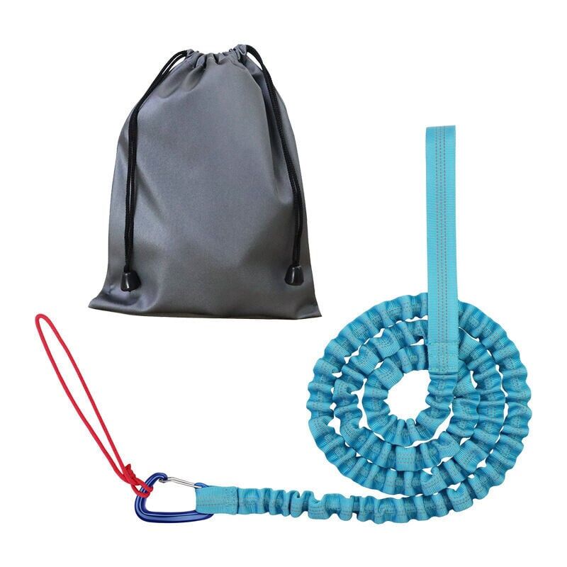 foto del prodotto cyslmuk corda di traino per bici blu corda di traino per bambini per cinghia di traino per bici corda di traino elastica per bici, capacit di
