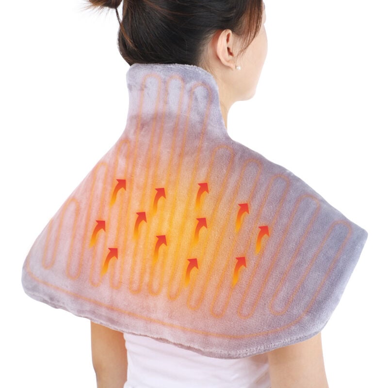 foto del prodotto cyslmuk cuscinetto riscaldante elettrico per collo e spalle, coperta riscaldata con controllo della temperatura per uso domestico