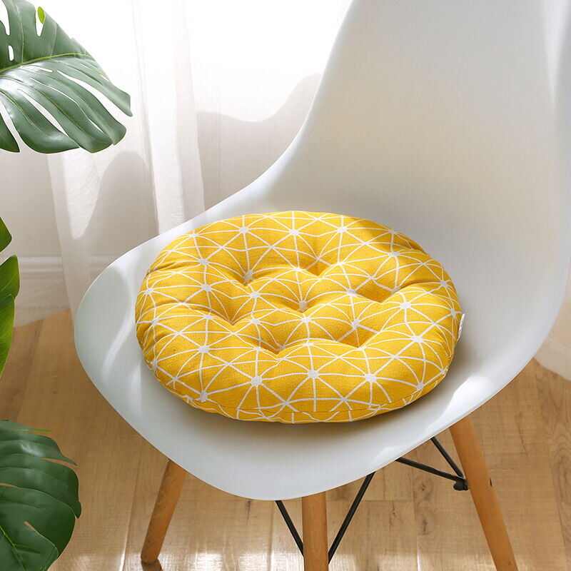 foto del prodotto cyslmuk cuscini per sedia set di 4 cuscini per sedia, cuscino decorativo per sedia, cuscini da giardino, cuscino rotondo spesso 40 cm di diametro