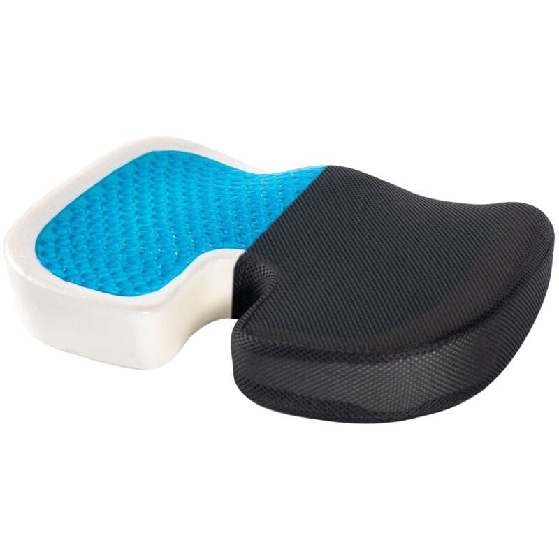 foto del prodotto cyslmuk cuscino antidecubito per coccige con gel traspirante, cuscino ergonomico in memory foam ortopedico per alleviare il dolore alla schiena,