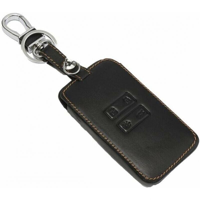 foto del prodotto cyslmuk custodia in pelle per chiave auto portachiavi per renault kadjar 4 pulsanti accessori di protezione della pelle marrone 