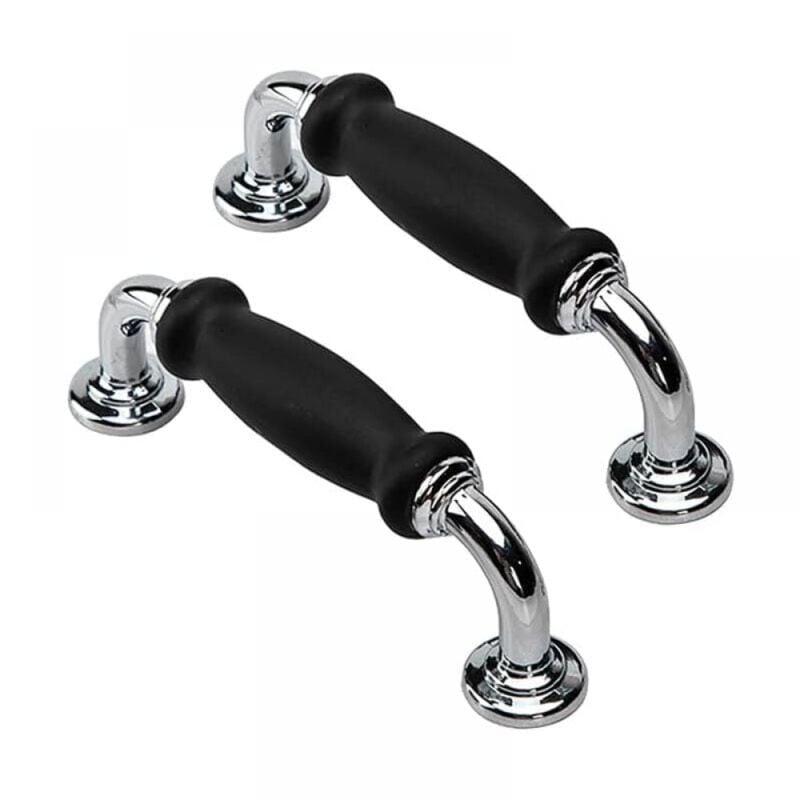 foto del prodotto cyslmuk distanza fori 128 mm confezione da 2 maniglie per porta retr nere, maniglia per cassetto dell armadio, maniglia per porta del mobile