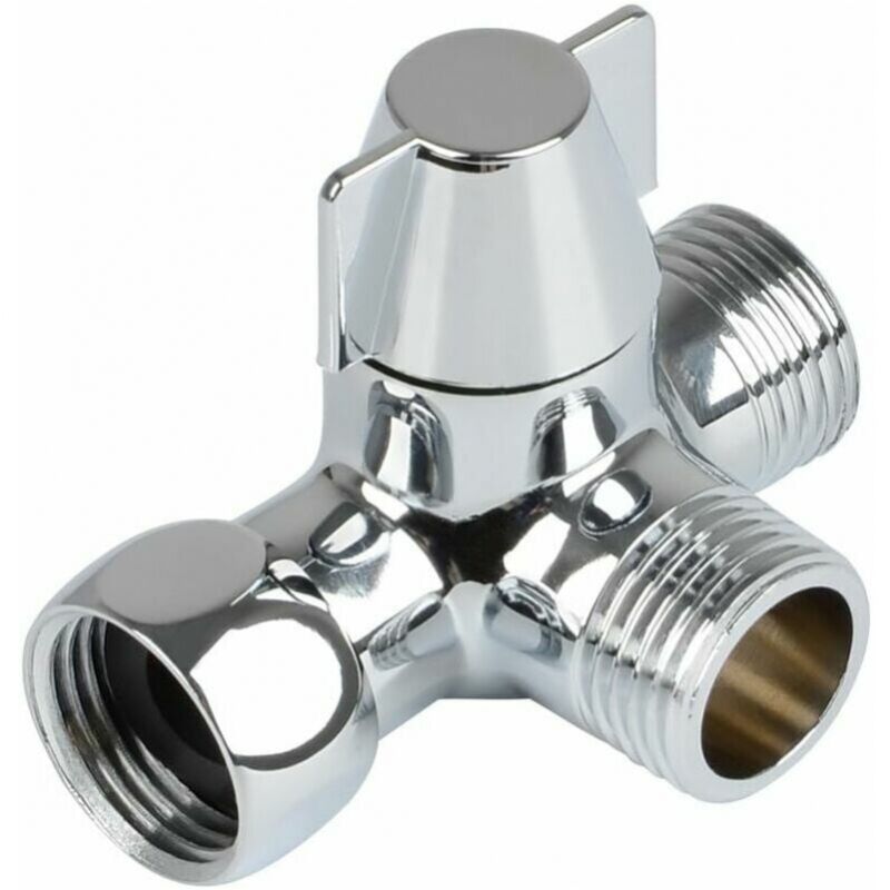 foto del prodotto cyslmuk distributore d acqua completamente in rame con valvola angolare a tre vie superiore con un ingresso e due uscite