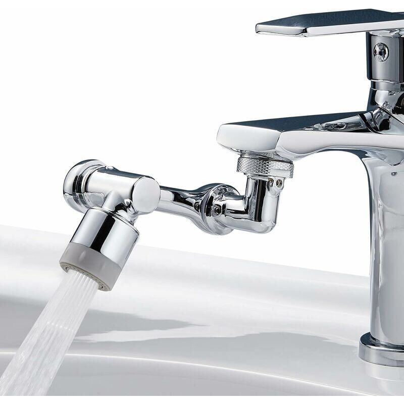 foto del prodotto cyslmuk estensione rubinetto multifunzionale girevole 1080 , estensione rubinetto aeratore a 2 modalit con aeratore universale in ottone