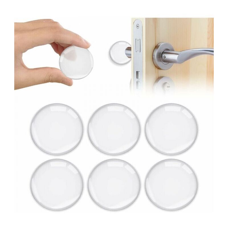 foto del prodotto cyslmuk fermaporta in silicone autoadesivo da 6 pezzi, fermaporta resistenti per armadi, cucine, bagni e porte dell ufficio, 50x8 mm
