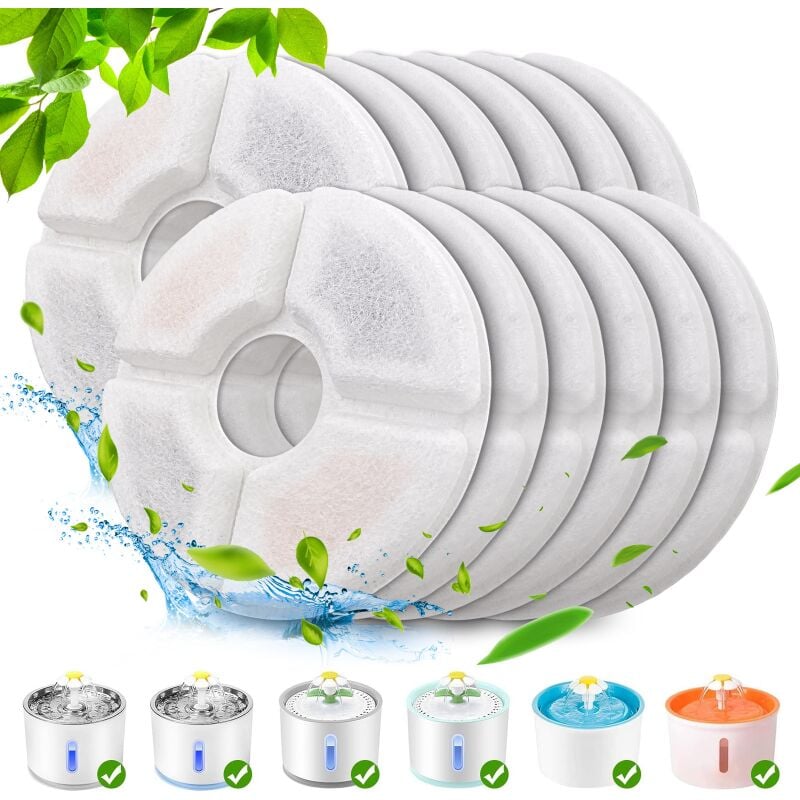foto del prodotto cyslmuk filtri per fontanella lablanc cat 16 pezzi per filtri per fontanelle per animali domestici da 1,6 l con resina e carbone attivo rotondo