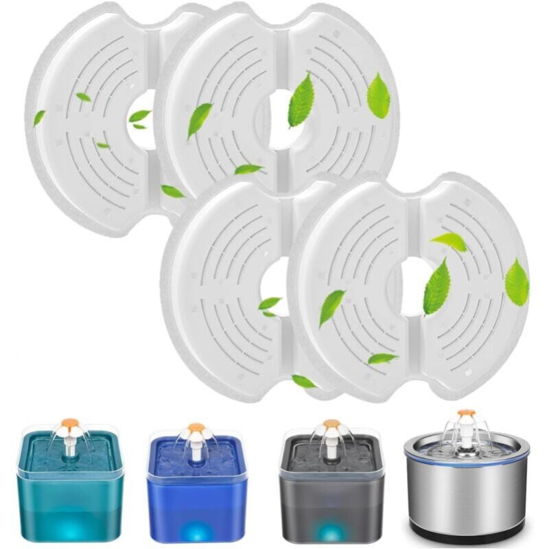 foto del prodotto cyslmuk filtro di ricambio per fontana per gatti in acciaio inossidabile da 2,5 l, filtro a carbone attivo per fontana per gatti ymyny