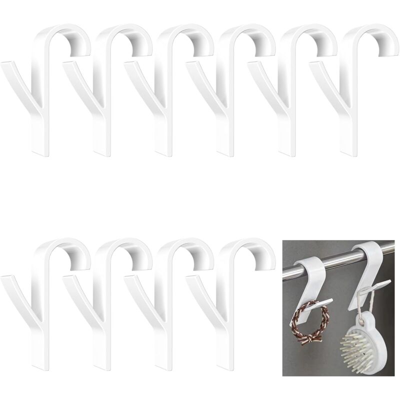 foto del prodotto cyslmuk gancio per radiatore rotondo da 10 pezzi, gancio per portasciugamani, tutti i radiatori standard, rimovibile bianco 