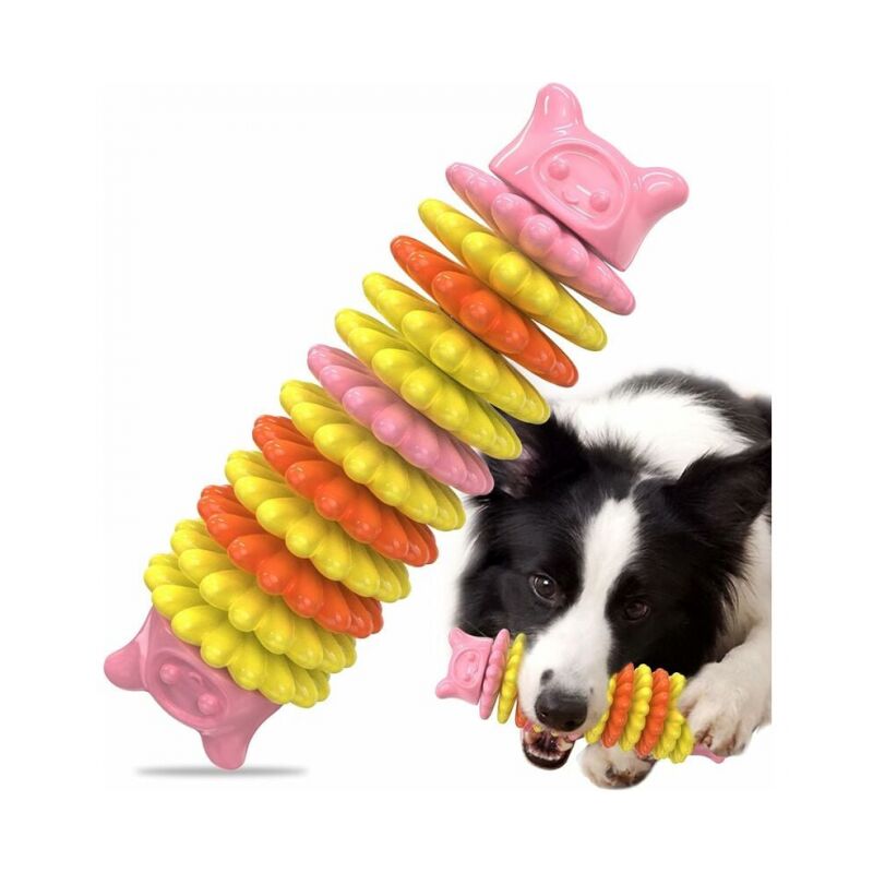 foto del prodotto cyslmuk giocattolo rosa da masticare per cani a cui piace masticare, giocattoli resistenti per cani di taglia grande, media e piccola, giocattoli