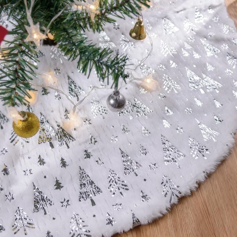 foto del prodotto cyslmuk gonna per albero di natale da 78 cm, cuscino per albero di natale, copertura per albero di natale, copertura per base per albero di natale