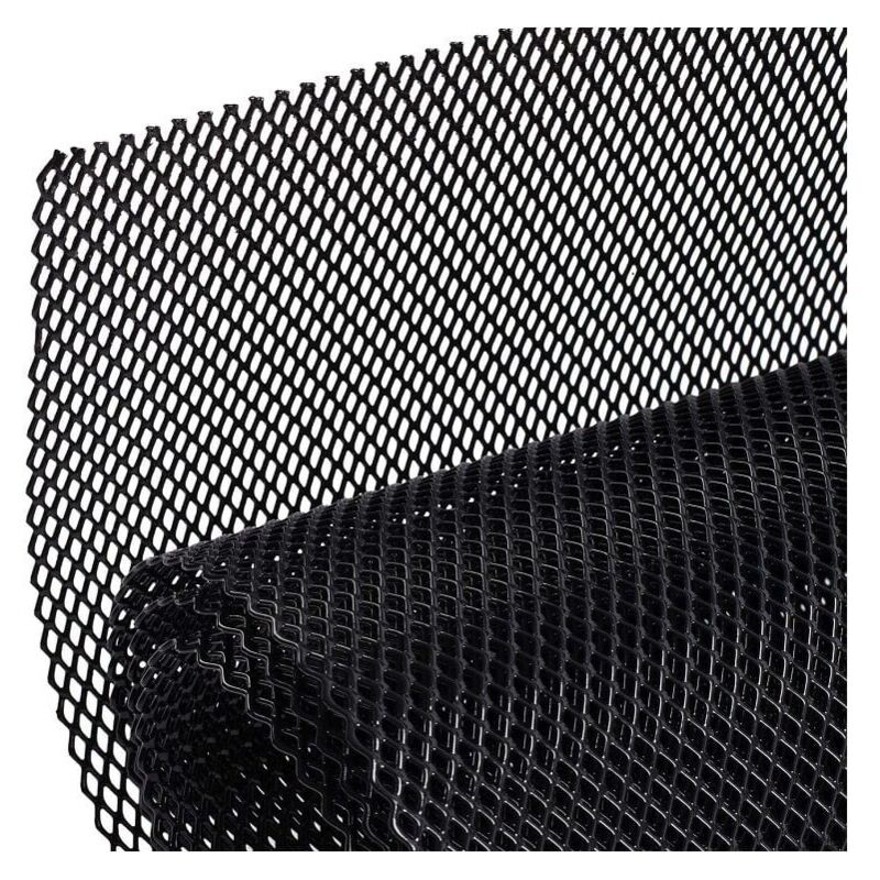 foto del prodotto cyslmuk griglia anteriore per auto in lega di alluminio 3x6mm, griglia paraurti, griglia a diamante universale, nero ymyny