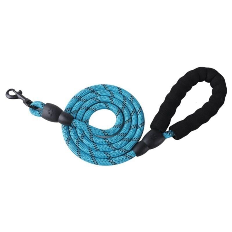 foto del prodotto cyslmuk guinzaglio per cani, impugnatura morbida imbottita, guinzaglio di sicurezza per cani con fili riflettenti in nylon resistenti per tutte le