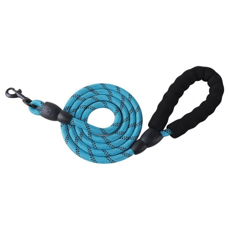 foto del prodotto cyslmuk guinzaglio per cani, impugnatura morbida imbottita, guinzaglio di sicurezza per cani con fili riflettenti in nylon resistenti per tutte le