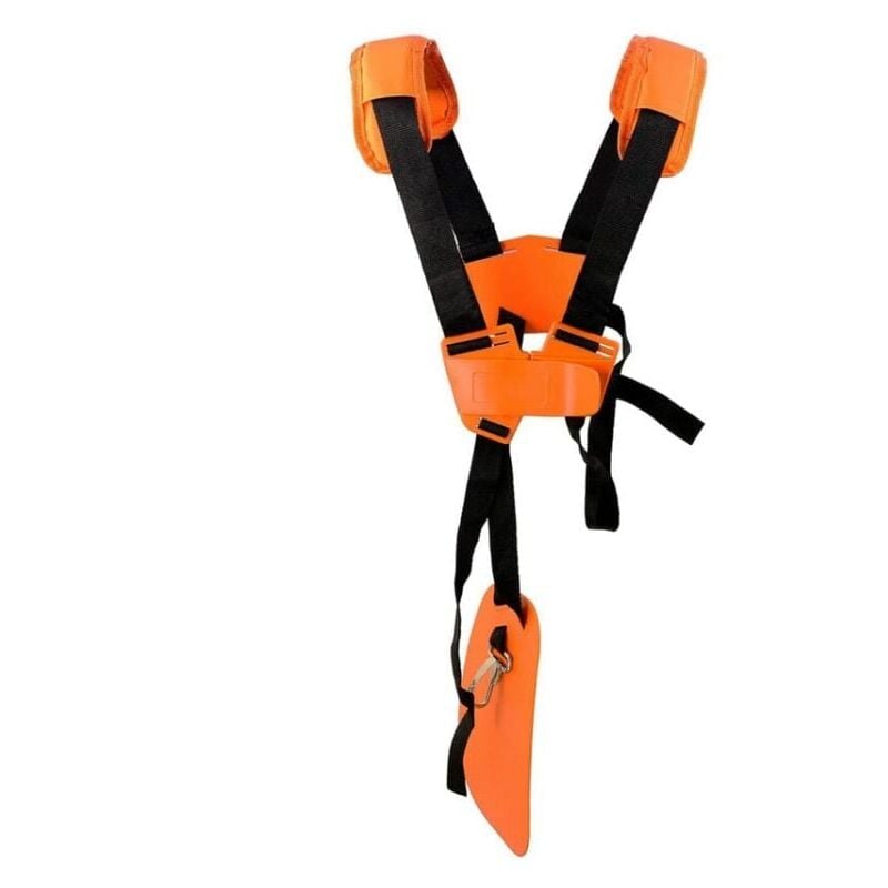foto del prodotto cyslmuk imbracatura arancione per decespugliatore doppia tracolla imbracatura per decespugliatore per decespugliatore, motosega e tosaerba
