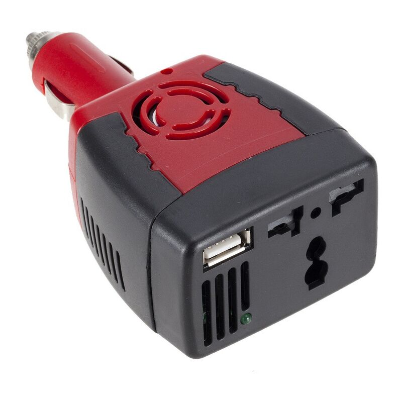foto del prodotto cyslmuk inverter per auto da 150 w, 12 v a 220 v, accendisigari, caricabatterie multifunzione, convertitore di potenza usb, porta usb da 0,5 a