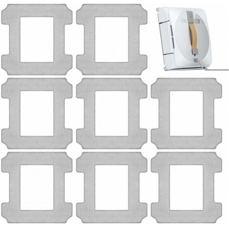 foto del prodotto cyslmuk kit di accessori per panni in microfibra lavabili w1 pro da 8 pezzi per aspirapolvere robot ecovacs winbot w1 w1 pro series window