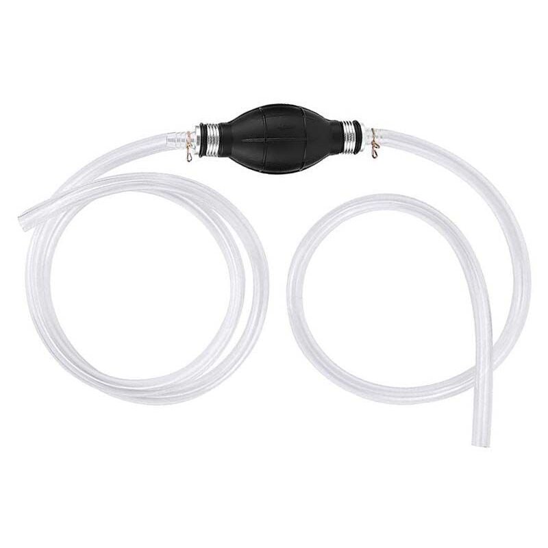 immagine 0 del prodotto cyslmuk kit pompa sifone trasferimento carburante 2m, pompa portatile ad alta portata, tubo flessibile sifone manuale, 2 pezzi pvc 1,2 m 0,8 m 