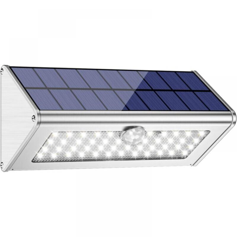foto del prodotto cyslmuk lampada solare da esterno ip65 impermeabile, faretto solare wireless da 4500 mah, faretto solare da 46 led per esterni, per giardino