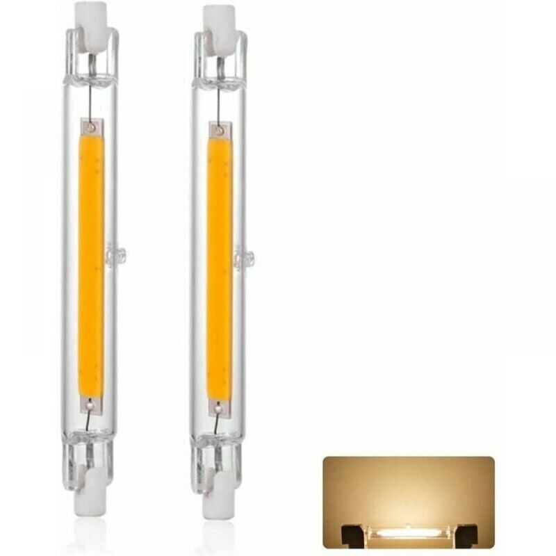 foto del prodotto cyslmuk lampadina led dimmerabile r7s 118 mm 20 w, bianco caldo 3000 k 3000 lm, sostituzione lineare alogena j118 20 w, illuminazione a 360 gradi,