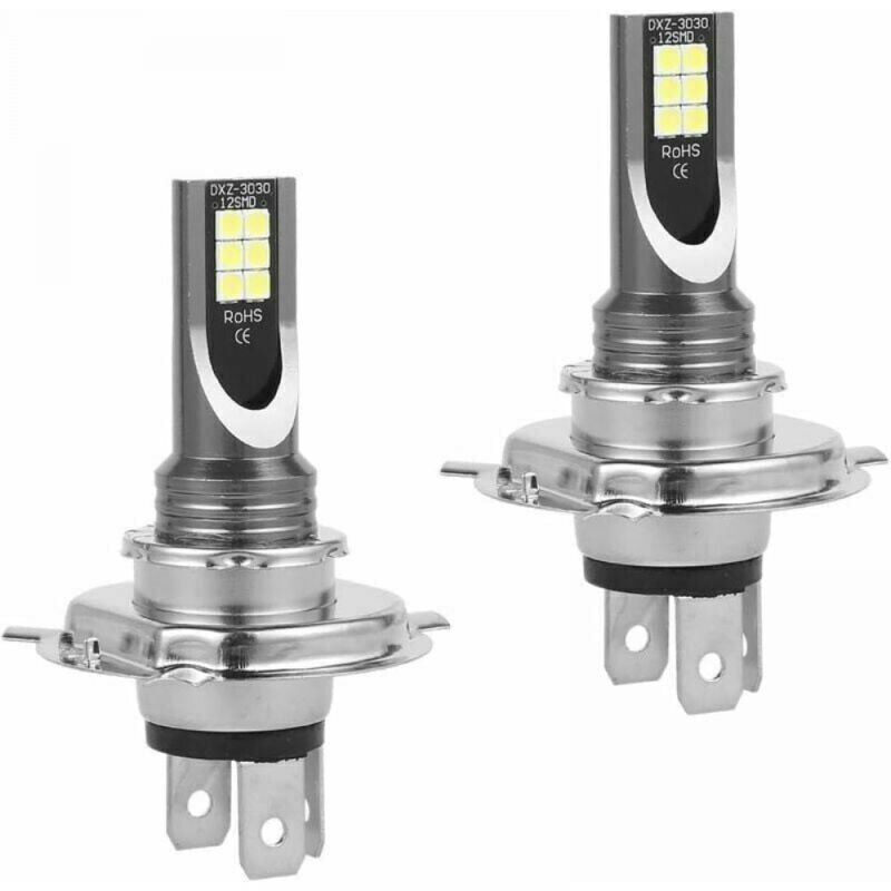 foto del prodotto cyslmuk lampadine per fari a led h4 da 2 pezzi in una scatola, lampada a led impermeabile da 50 w 14000 lm ip68 per auto, fendinebbia, 2 lampadine,