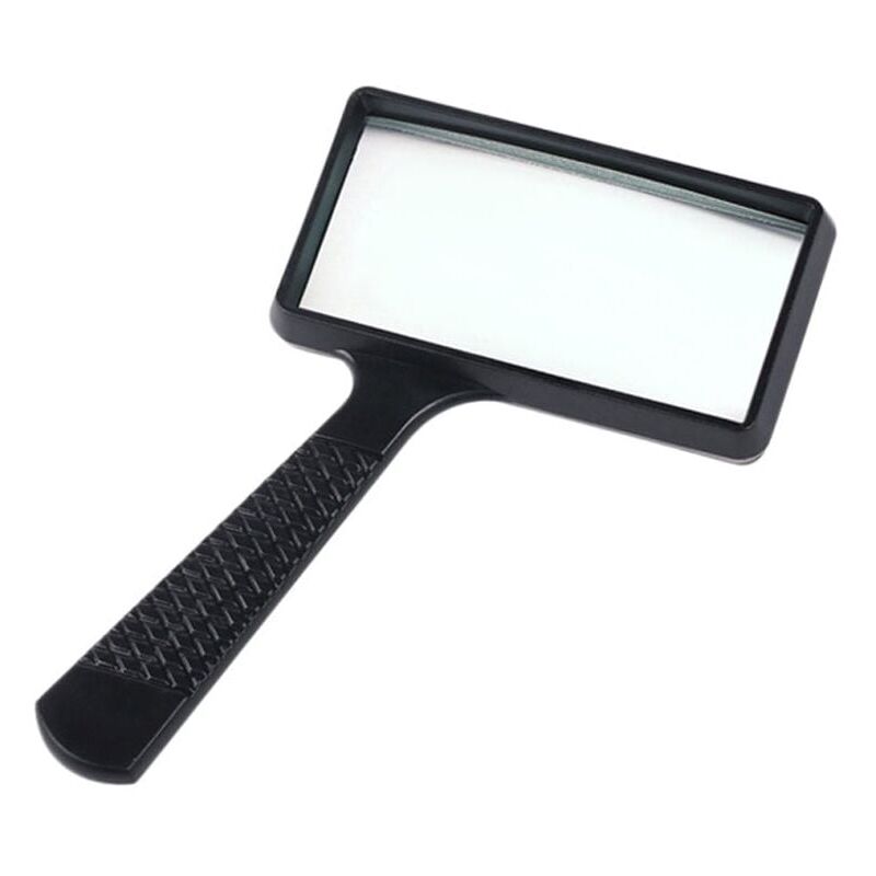 foto del prodotto cyslmuk lente d ingrandimento portatile, lente d ingrandimento rettangolare, lente in vetro antigraffio, adatta per lettura, hobby, riparazioni e