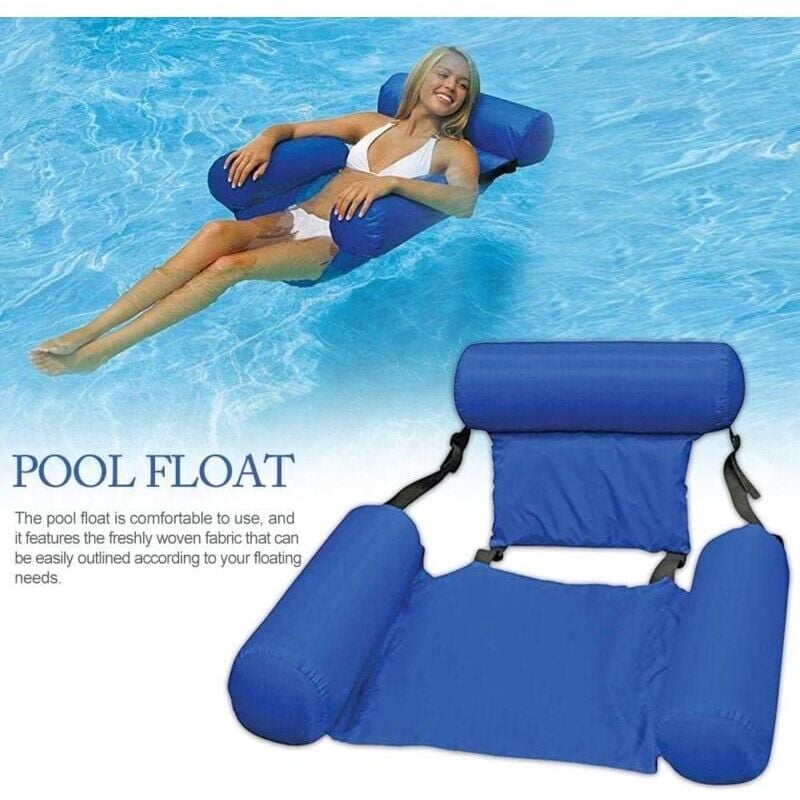 foto del prodotto cyslmuk letto ad acqua gonfiabile, amaca ad acqua 4 in 1, amaca gonfiabile per piscina per adulti e bambini, amaca gonfiabile per piscina blu a