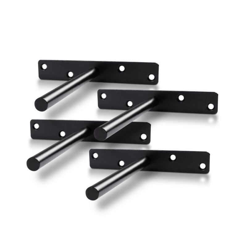 foto del prodotto cyslmuk lot de 4 supports d tag re invisibles, support d tag re en fer, supports fixes robustes pour tag re murale, 20 cm