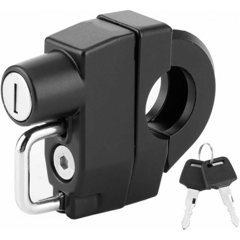 foto del prodotto cyslmuk lucchetto per casco, lucchetto antifurto universale per casco da moto con chiave, accessorio per equitazione, adatto per diametro maniglia