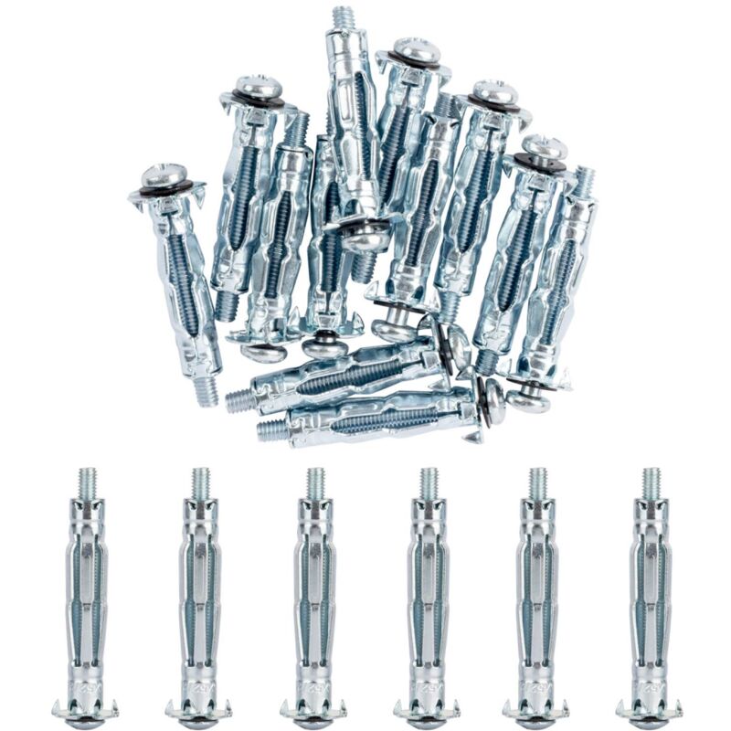 foto del prodotto cyslmuk m5 x 37 fermagli per tasselli in metallo confezione da 25 estensioni per intonaco zinco passivato, resistente alla corrosione 37 mm di