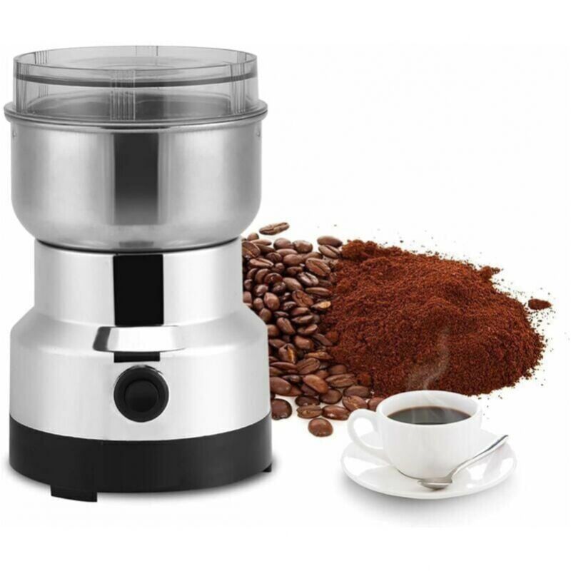 foto del prodotto cyslmuk macinacaff elettrico per noci e cereali, macinacaff in acciaio inossidabile e frullatore elettrico per chicchi di caff , semi di lino e