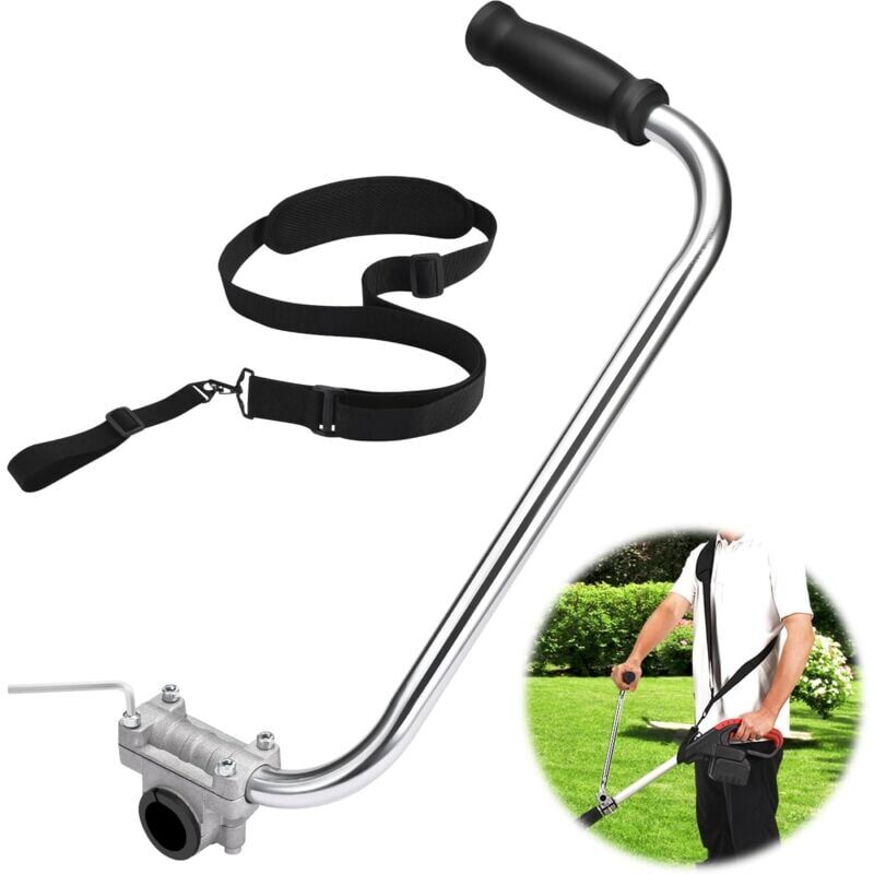foto del prodotto cyslmuk manico ergonomico per decespugliatore, manico per decespugliatore con tracolla, estensione per manico per decespugliatore con clip, manico
