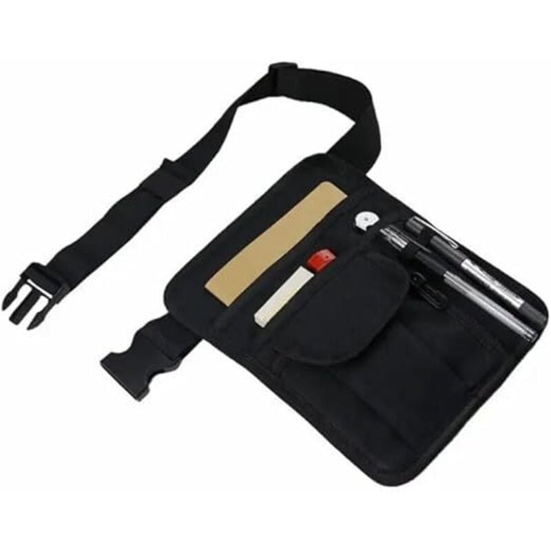 foto del prodotto cyslmuk marsupio, borsa per grembiule da ristorante, borsa da cintura per cameriere, pratico marsupio per camerieri e cameriere, astuccio per matite
