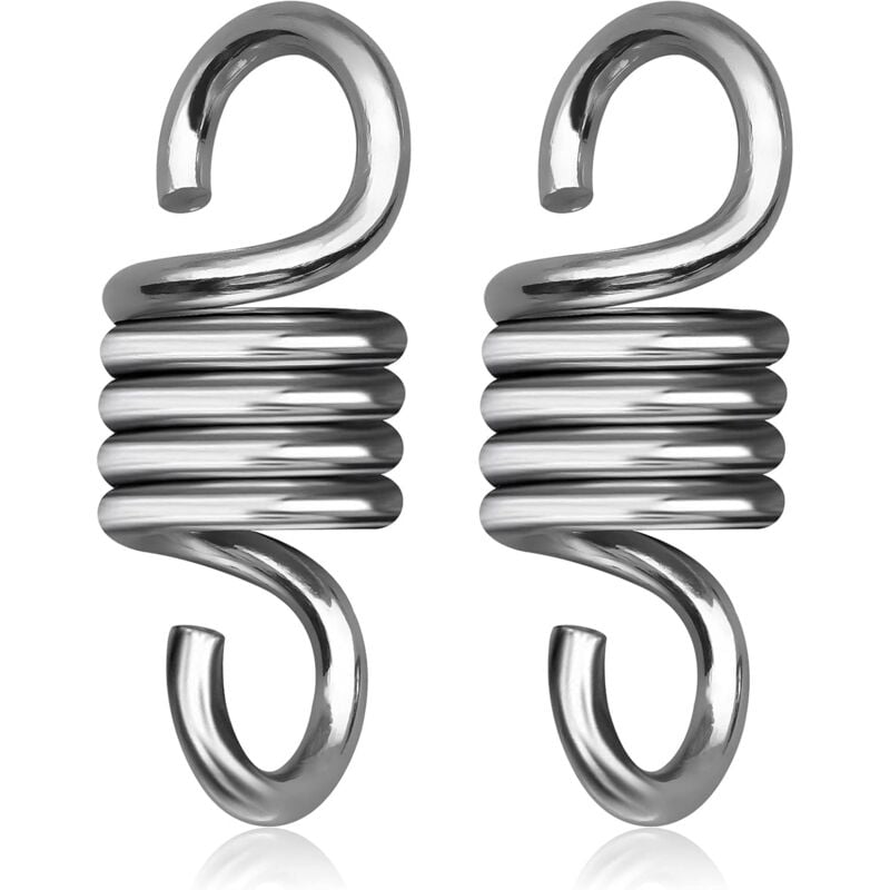 foto del prodotto cyslmuk - molla per amaca in 2 pezzi, molla di tensione in acciaio zincato temprato per sedie a sdraio sospese e altalene da veranda