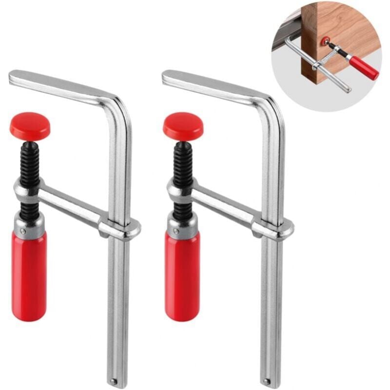 foto del prodotto cyslmuk morsetto per guida 2 pezzi 200x60mm per guida mft e sistema di guida, forza di serraggio 220 kg