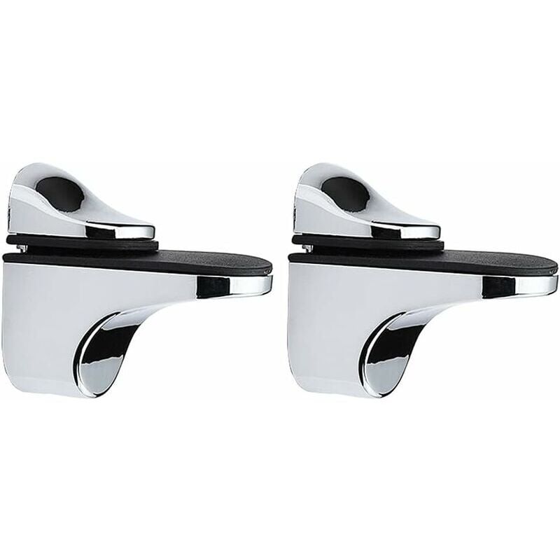 foto del prodotto cyslmuk morsetto per vetro regolabile, supporto per mensola in vetro per pannelli in vetro e legno spessi 3 21 mm argento , 2 pezzi mensola a