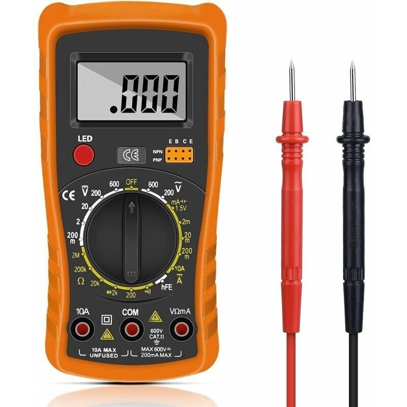 foto del prodotto cyslmuk multimetro digitale, multimetro digitale con portata automatica, tester elettrico professionale, voltmetro resistenza