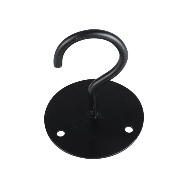 foto del prodotto cyslmuk nero 2 pezzi ganci da parete in metallo per piante, ganci da soffitto con viti e tasselli per appendere cesti di piante, lanterne,