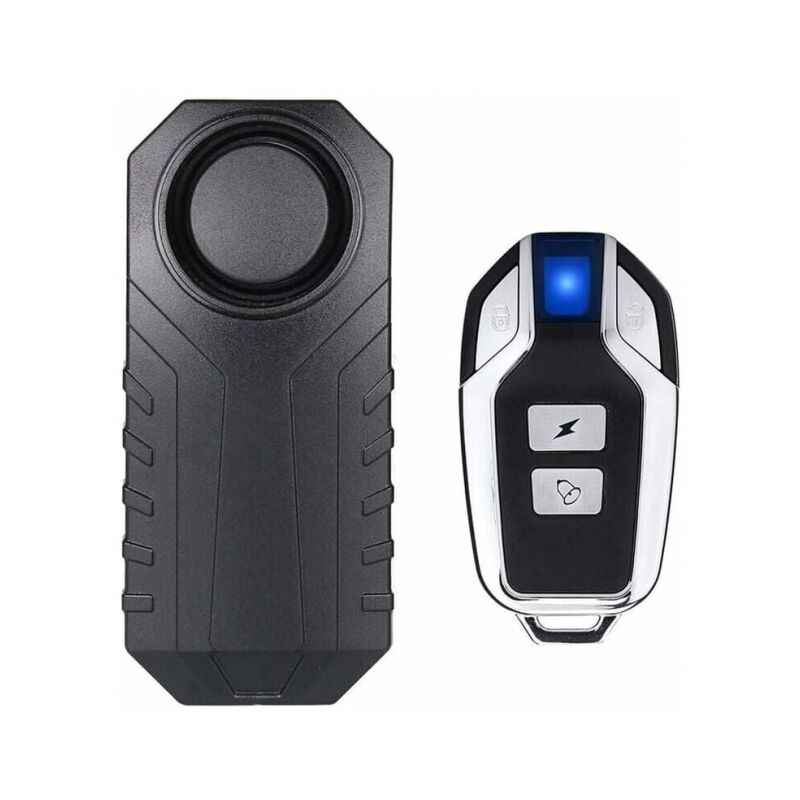 foto del prodotto cyslmuk nero allarme moto bici senza fili, allarme antifurto di sicurezza con telecomando, impermeabile ip55, 113 db super forte