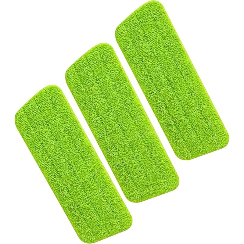 foto del prodotto cyslmuk panno di ricambio in microfibra verde per mocio a spruzzo pulitore a vapore, confezione da 3 manicotti di ricambio per mocio pulizia piatta