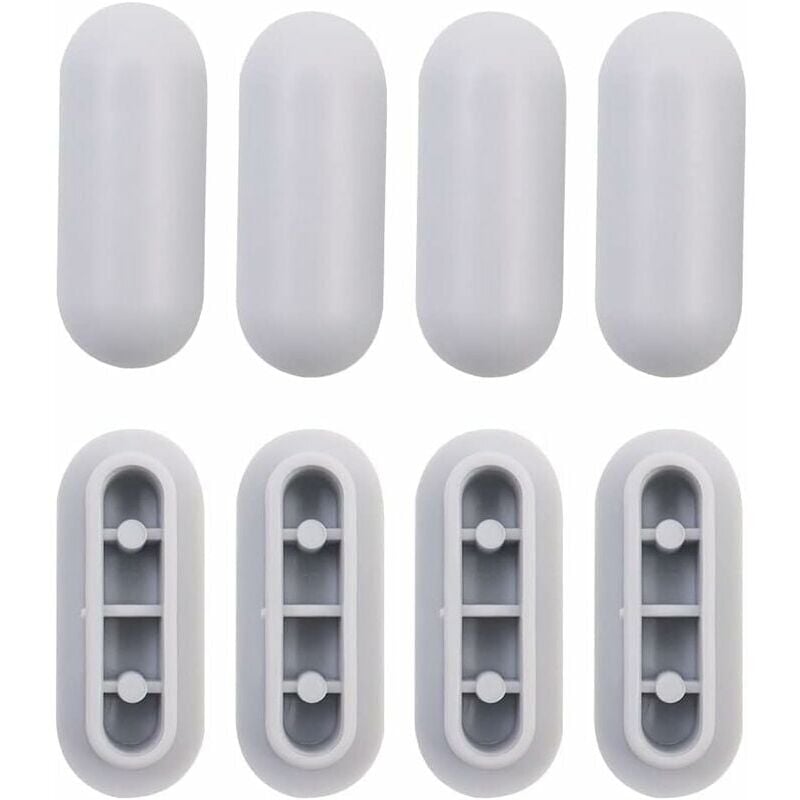 foto del prodotto cyslmuk paraurti per sedile wc universale da 4 pezzi, kit cuscino per sedile wc universale antiurto, parti di ricambio in plastica