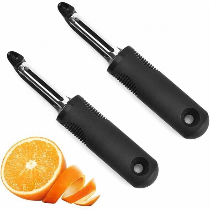 foto del prodotto cyslmuk pelapatate, pelapatate, pelapatate per pomodori, lama affilata in acciaio inox, lama rotante, con fori di scavo, adatto per sbucciare
