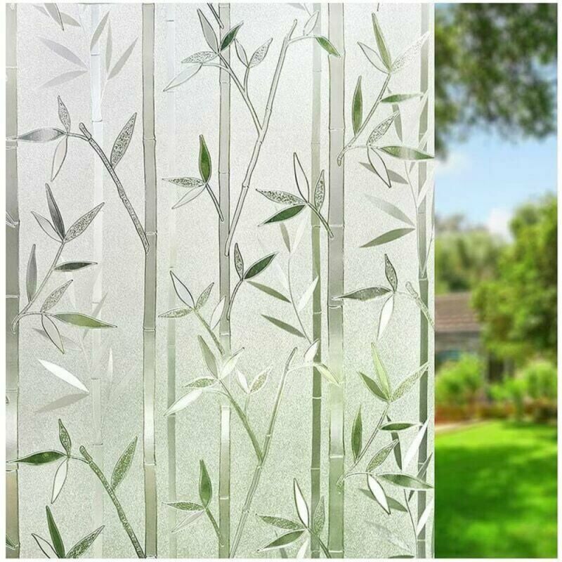 foto del prodotto cyslmuk pellicola per finestre 45 cm x 200 cm, pellicola decorativa statica per vetri, adesivo per finestre con motivo