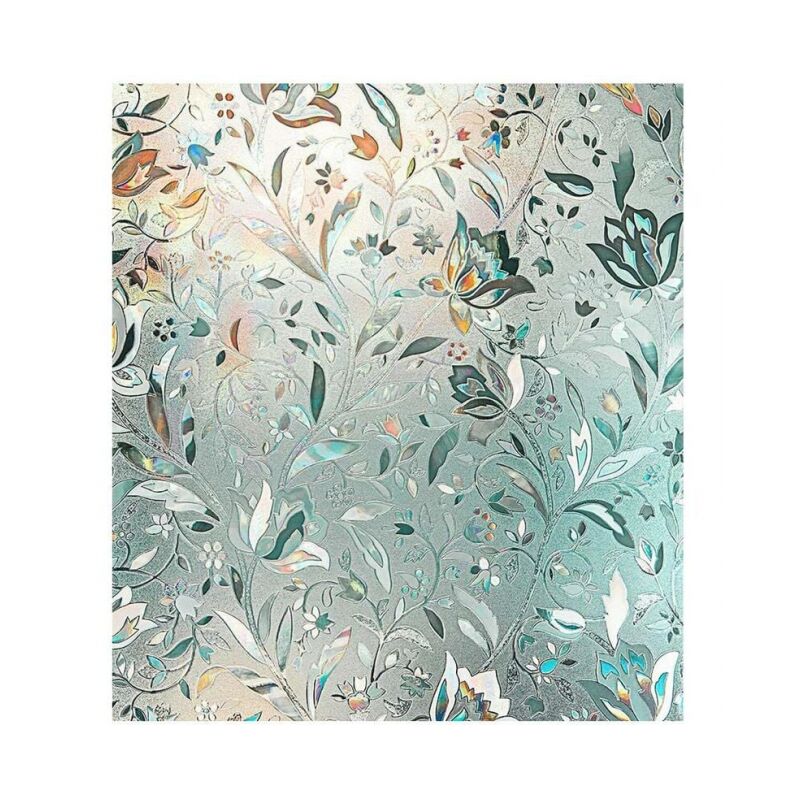 foto del prodotto cyslmuk pellicola per finestre arcobaleno 3d 60x100 cm, in vinile, statica, non adesiva, opaca, per la protezione della privacy