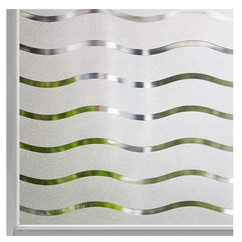 foto del prodotto cyslmuk pellicola per finestre smerigliata 45x200cm pellicola per vetri statica anti uv privacy adesivo decorativo per vetri pellicola per finestre