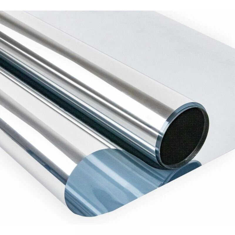 foto del prodotto cyslmuk pellicola per vetri per la privacy 45 300cm pellicola per vetri a specchio unidirezionale anti calore anti uv protezione della privacy per
